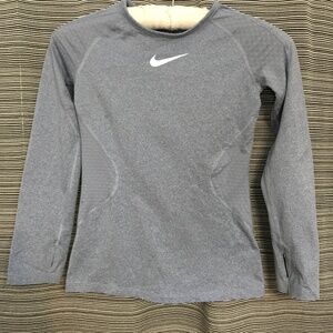 Nike Kids Dri-Fit Grey Heather Long Sleeve Top Size Small